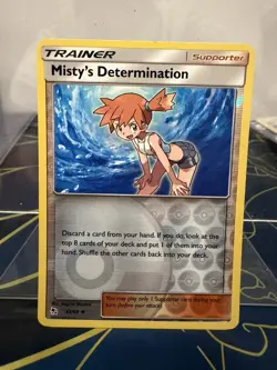 Misty's Determination 62/68 Uncommon Reverse Holo Hidden Fates Pokemon TCG - Image 1