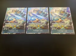 x3 One Piece TCG Trafalgar Law Op07-047 OFFLINE REGIONAL Event pack 2025-26 NM - Image 2