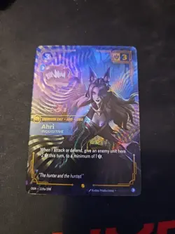 Riftbound Ahri - Inquisitive Alt-Art Epic Origins 119a/298 NM - Image 1