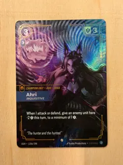 Riftbound - Ahri Inquisitive - ALT ART - 119a/298 - FOIL - NM - Image 1