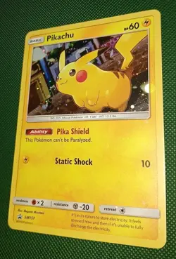 Pokemon PIKACHU SM157 Holo 2018 Sun & Moon Black Star Promo LP/NM - Image 2