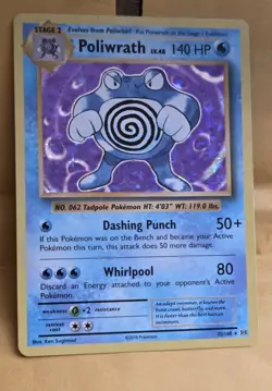Poliwrath HOLO Rare XY Evolutions 25/108 NM Pokemon TCG Holographic Foil 2016 - Image 1