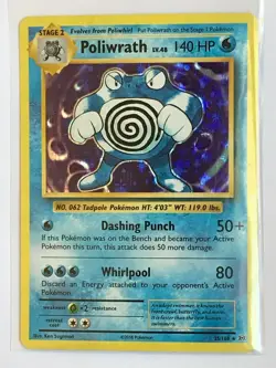 Poliwrath HOLO Rare XY Evolutions 25/108 NM Pokemon TCG Holographic Foil 2016 - Image 1