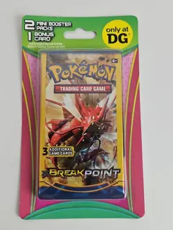 Pokemon Break Point DG Blister Pack 2 Mini Booster Packs & 1 Bonus Card New - Image 1