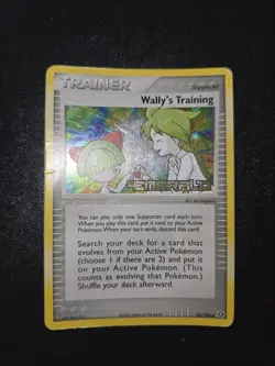 Pokemon Card Wally's Training 85/106 Emerald Reverse Holo Played - Image 1