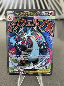 2025 Pokemon Phantasmal Flames UPC MEGA CHARIZARD X EX #23 Black Star PROMO - Image 3