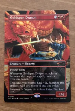 Goldspan Dragon 1780 Borderless Foil D & D Secret Lair MTG NM / M - Image 1