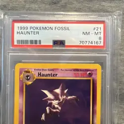 1999 Pokemon Fossil Haunter #21/62 PSA 8 1st Edition - Image 2