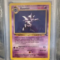 1999 Pokemon Fossil Haunter #21/62 PSA 8 1st Edition - Image 3