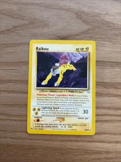 Pokemon TCG Raikou Neo Revelation Non Holo 22/64 - Mint Pack Fresh - Image 1