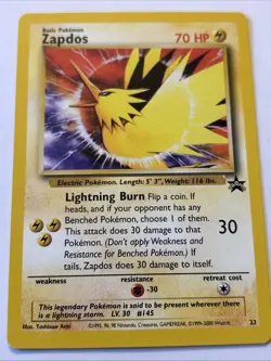 Pokemon Zapdos #23 - 2000 Wizards Black Star Promo - Near Mint To MINT SEE PICS - Image 2