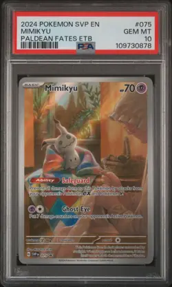 2024 POKEMON SVP EN-SV BLACK STAR PROMO #075 MIMIKYU PSA 10 - Image 1