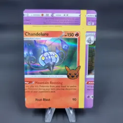 Pokemon Error Miscut Chandelure Holo 026/196 Trick Or Trade NM - Image 1