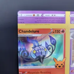 Pokemon Error Miscut Chandelure Holo 026/196 Trick Or Trade NM - Image 4