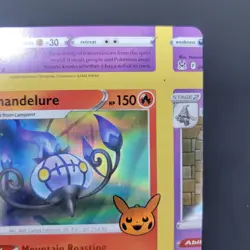 Pokemon Error Miscut Chandelure Holo 026/196 Trick Or Trade NM - Image 5