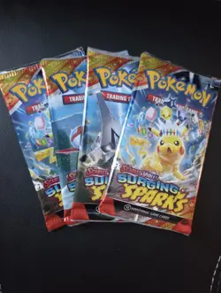 (Lot of 4) Pokemon Booster Packs Pokemon Scarlet & Violet SURGING SPARKS #2 WOW - Image 1