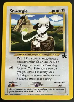 Pokemon TCG Smeargle 32/53 Black Star Promo NM - Image 1