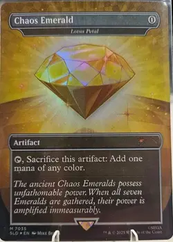 Lotus Petal "Chaos Emerald" (#7035) - Foil Extended Art SLD NM MTG - Image 1