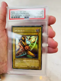 2002 YU-GI-OH! LEFT LEG OF THE FORBIDDEN ONE LOB-E098 1ST EDITION CARD PSA 8 - Image 2