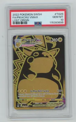 PSA 10 FA PIKACHU VMAX 2022 Pokemon SWSH #TG29 LOST ORIGIN SP - Image 1