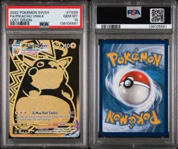 2022 POKEMON SWORD & SHIELD LOST ORIGIN #TG29 FULL ART/PIKACHU VMAX PSA 10 - Image 3