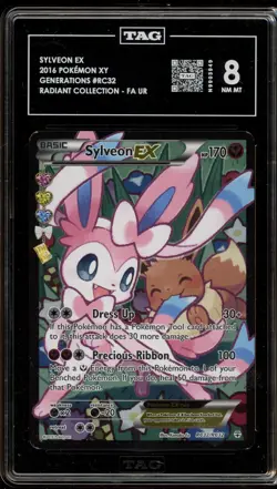 Pokemon Sylveon EX XY Generations Radiant Coll. Full Art #RC32 TAG 8 - Image 1