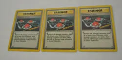 1999 POKEMON TRAINERS POKEMON CENTER 85/102 LOT OF THREE CARDS - Image 1