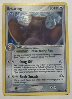 Pokemon TCG Ursaring 18/115 Unseen Forces Holo Rare Card LP - Image 1