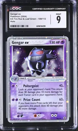 CGC 9 MINT Gengar ex 2004 EX Fire Red & Leaf Green 108/112 Holo Pokemon Card - Image 1