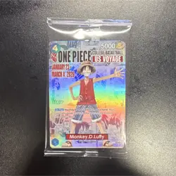Bandai One Piece CCG Monkey.D.Luffy US Voyage Promo Full Art Holo Card ST13-003 - Image 1