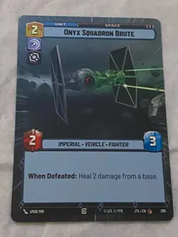 STAR WARS UNLIMITED JTL ONYX SQUADRON BRUTE HYPERSPACE Card NM - Image 1
