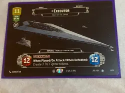 STAR WARS UNLIMITED JTL EXECUTOR MIGHT OF THE EMPIRE #1025 Prestige Card NM - Image 1