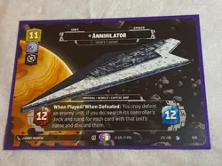 STAR WARS UNLIMITED JTL ANNIHILATOR #1018 Prestige Card NM - Image 1