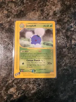 Pokemon TCG Jumpluff 17/147 Aquapolis Rare Non-Holo Card 2002 - Image 1