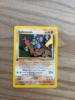 Pokemon TCG 2001 Vintage 1st Edition Sudowoodo Card 26/64 Neo Revelation - Mint - Image 1