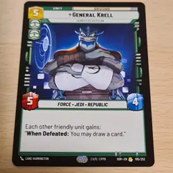 Star Wars Unlimited (unit) General krell sor rare card 105/252 - Image 1