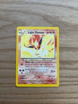 Pokemon TCG Light Flareon Neo Destiny Card 46/105 Unlimited Uncommon - Minty - Image 1