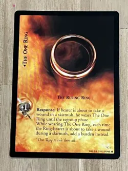 Lord Of The Rings LOTR TCG Card The One Ring The Ruling Ring 1C2 + 4C2 + 7C1 LP - Image 2