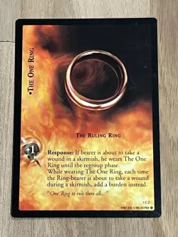 Lord Of The Rings LOTR TCG Card The One Ring The Ruling Ring 1C2 + 4C2 + 7C1 LP - Image 4