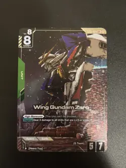 Gundam Card Game Wing Gundam Zero LR+ Alt Art GD01-024 English NM - Image 1