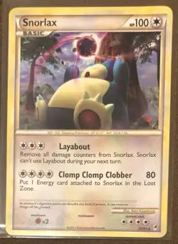 2011 Pokemon Snorlax #33 Call of Legends (Non-Holo) - Image 1