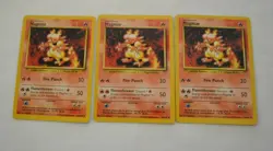 1999 POKEMON MAGMAR 36/102 , LOT OF THREE CARDS - Image 1