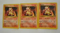 1999 POKEMON MAGMAR 36/102 , LOT OF THREE CARDS - Image 2