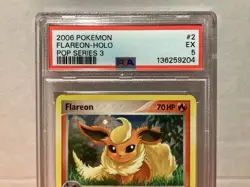 Vintage 2006 Flareon Pop Series 3 Holo PSA Graded Excellent Pokemon TCG - Image 2