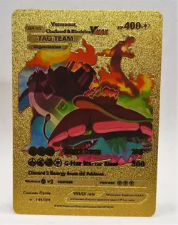 Carte POKEMON DORE - ANGLAISE US Neuf Venusaur Charizard Blastoise Vmax - Image 1