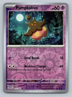 Pokemon Pumpkaboo SV04: Paradox Rift 077/182 Near Mint NM Reverse Holo - Image 1