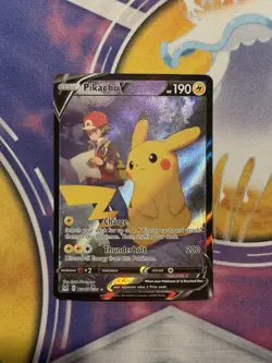 Pokemon TCG Pikachu v TG16/TG30 Lost Origin 2022 Full Art Holo Ultra Rare - Image 1