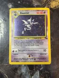 Pokemon TCG Haunter 6/62 Fossil Unlimited Holo Rare DMG - Image 1