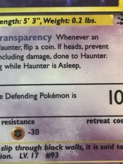 Pokemon TCG Haunter 6/62 Fossil Unlimited Holo Rare DMG - Image 4