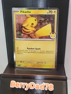 Pikachu 051/162 SV05: Temporal Forces Cosmos Holo Pokemon Day Stamped Promo NM - Image 1